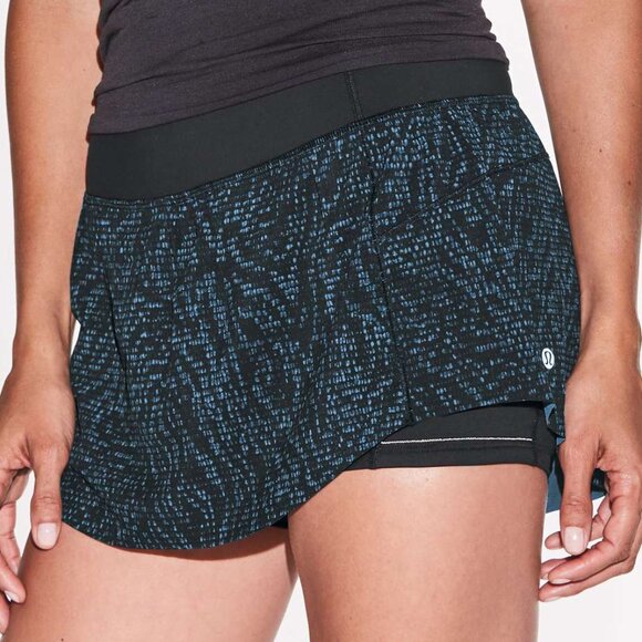Lululemon Final Lap Skirt Skort Blue Black Size 6 - Picture 15 of 15